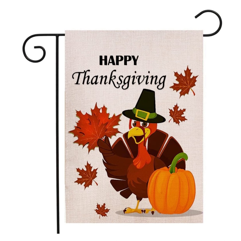 NEW Happy Thanksgiving Double Sided Garden Flag